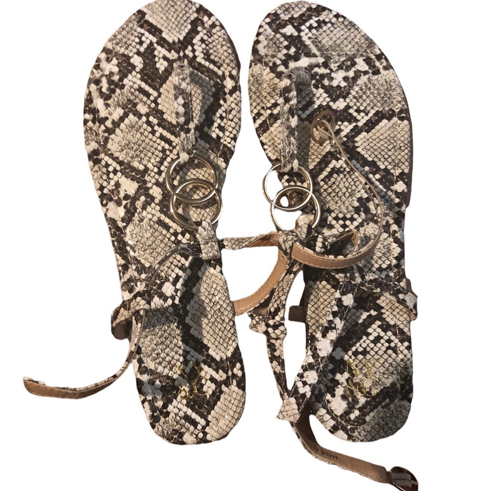 NY&C New York and Company Snake Print Sandals